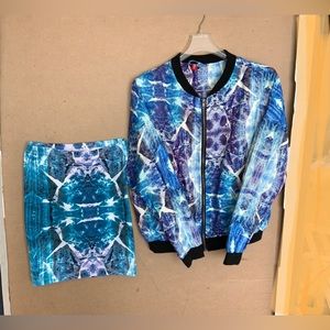 H & M. 2pc, Casual outfit. Jacket / Pencil Dress.